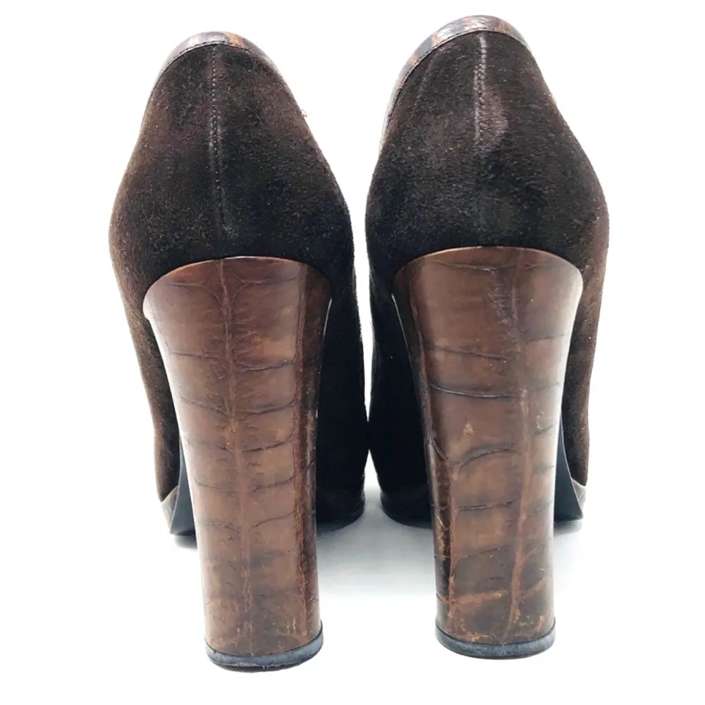 CASADEI brown suede heels - Image 6