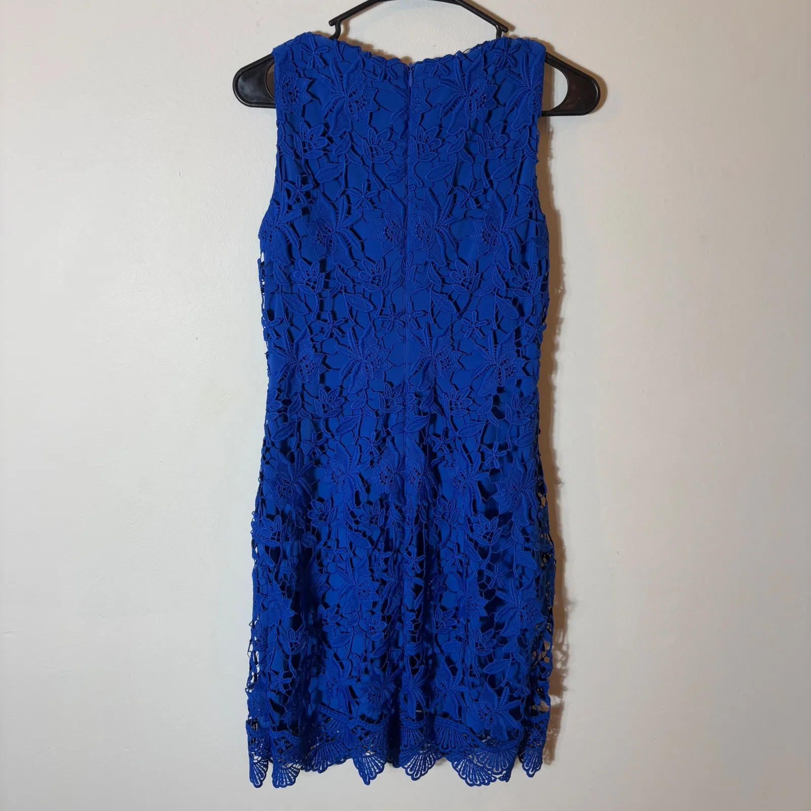 Lauren Ralph Lauren Cobalt Blue Lace‎ Overlay Sleeveless Cocktail Dress Size 6 - Image 7