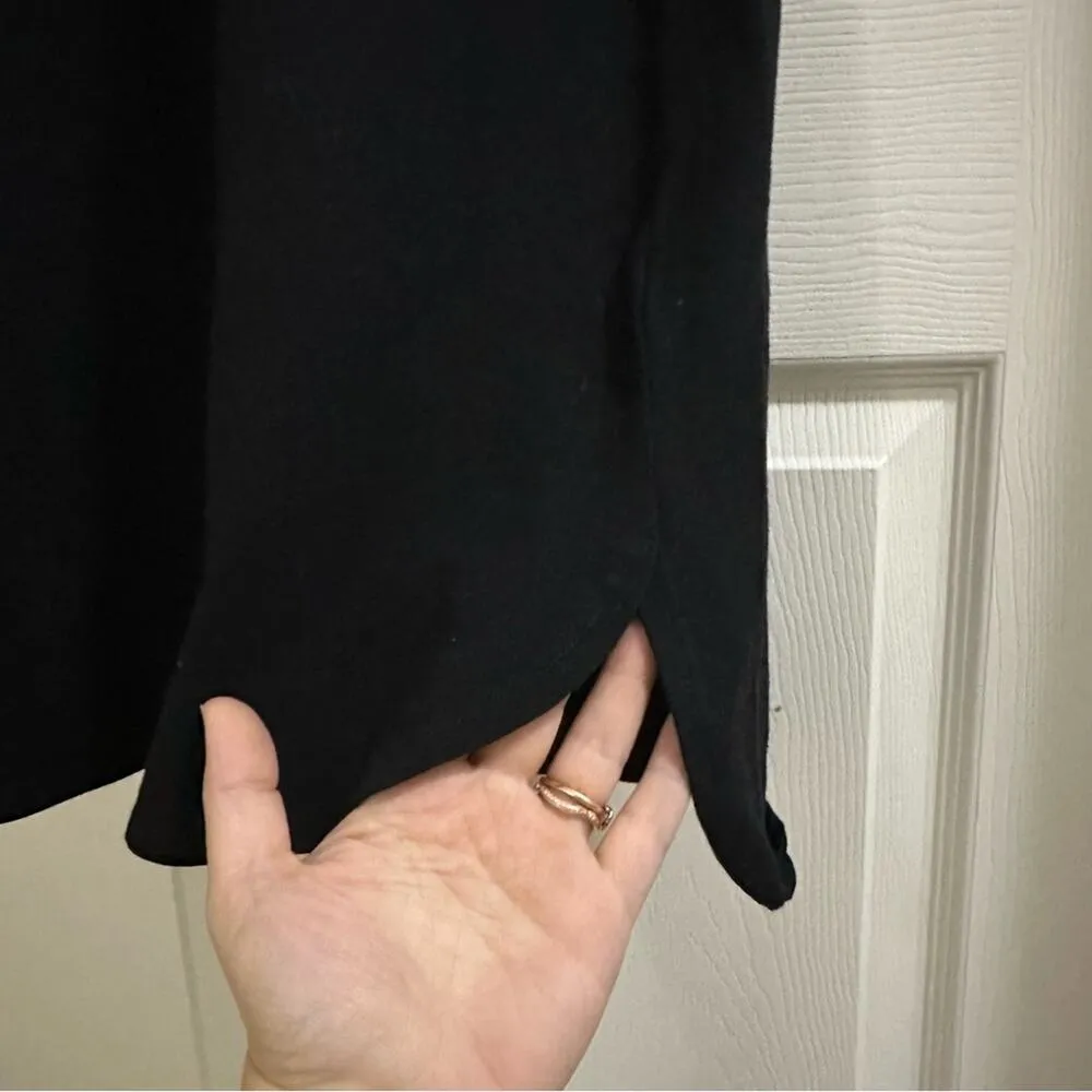 EILEEN FISHER Cotton Short Sleeve Scoop Neck  T-Shirt Dress Black Women’s sz S - Image 7