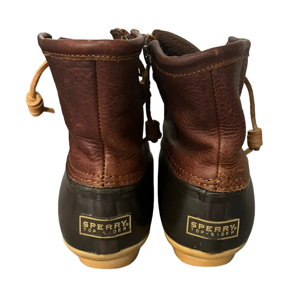 Sperry Top Spider Waterproof Rubber Lace Up Duck Boots STS91176 Women’s Sz 7 - Image 7