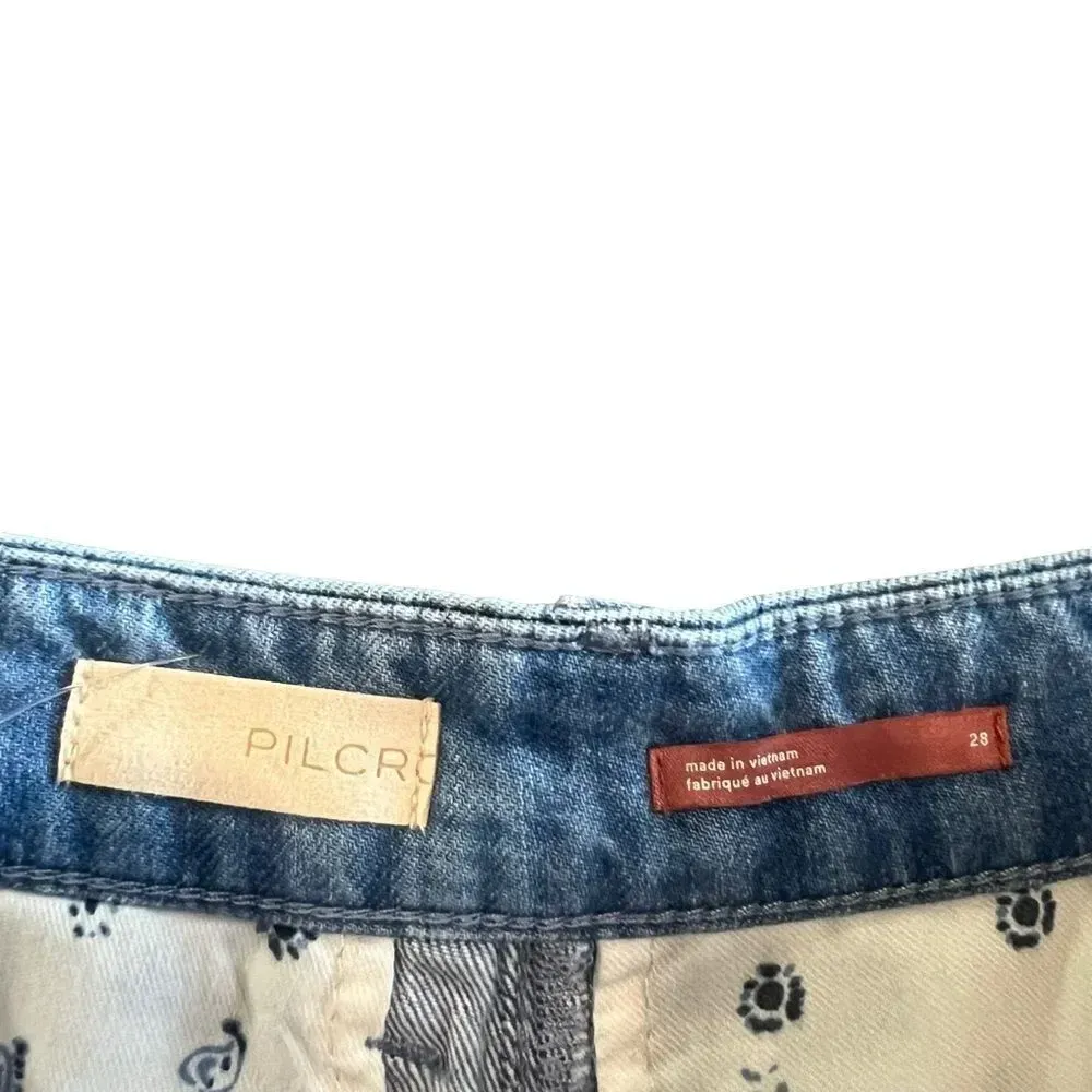 Anthropologie Pilcro The Mini Trouser Shorts In Vintage Denim Size‎ 28 - Image 3