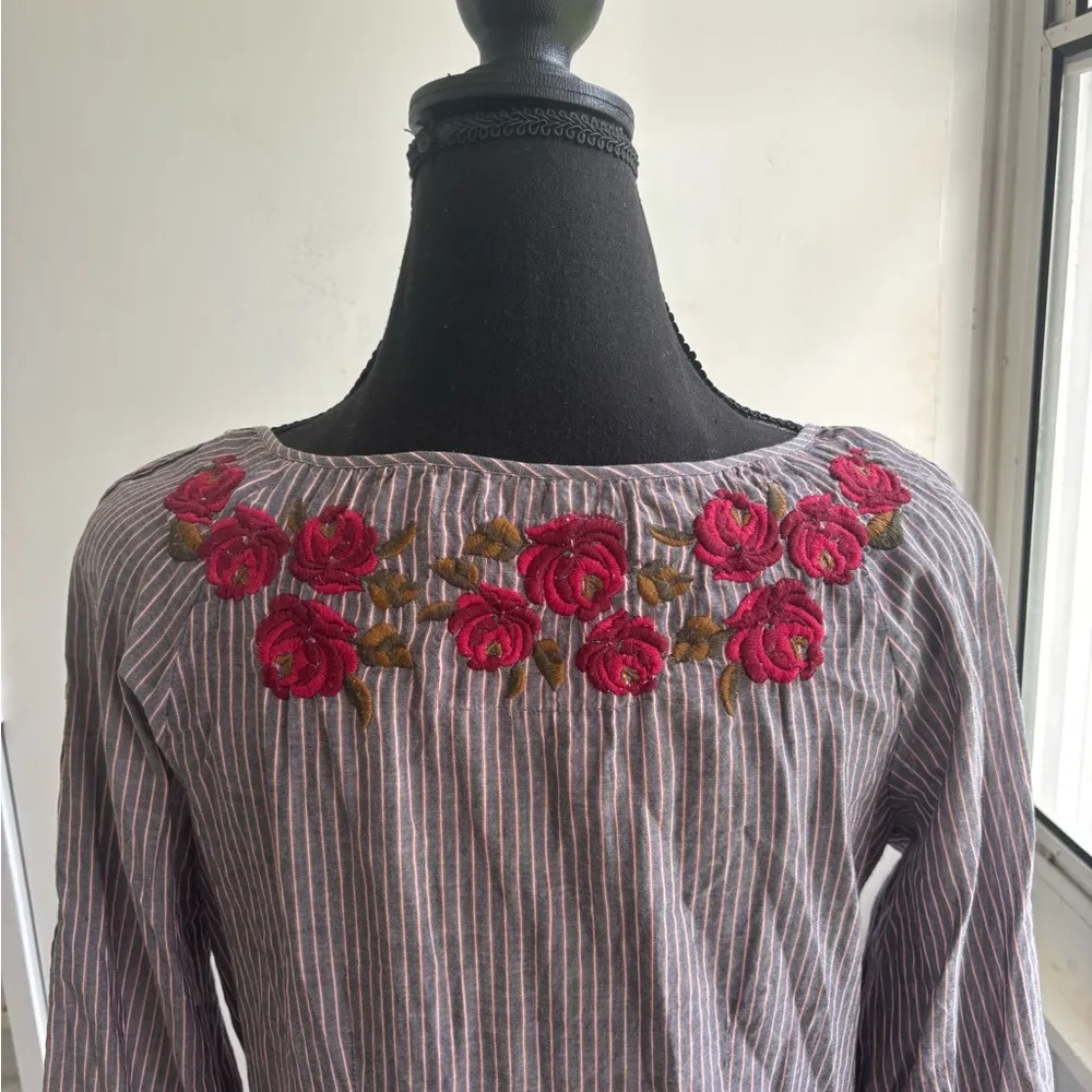 Johnny‎ Was 3J Workshop Embroidered Floral Dress small boho artisan hippie chic - Image 8
