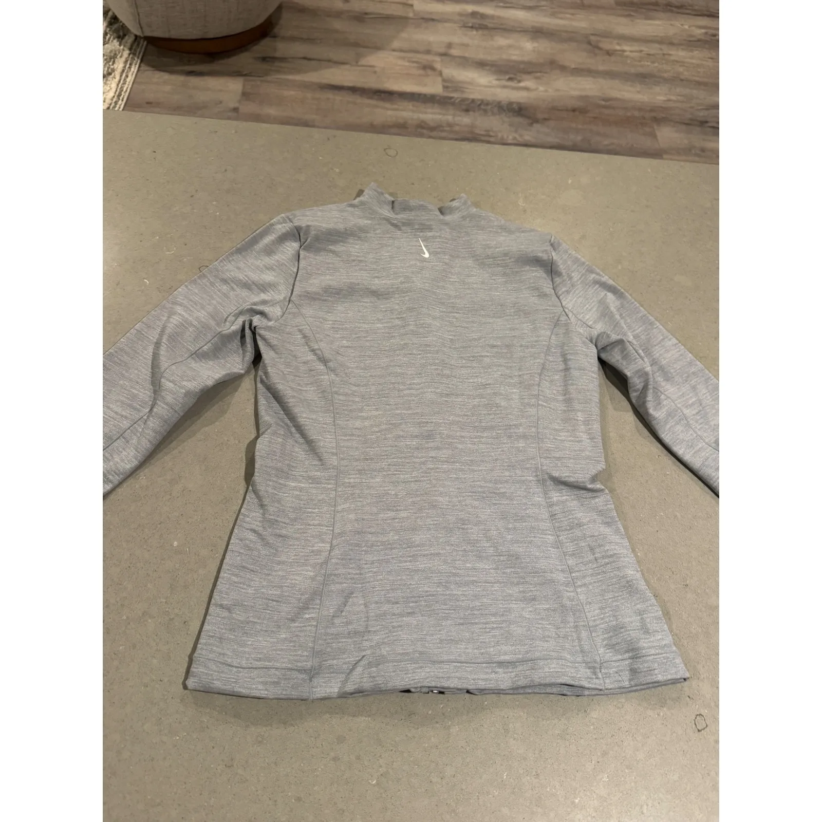 NWT Nike Yoga Dri-Fit Tight Fit‎ Womens Training Jacket Full Zip Gray Size M - Image 2