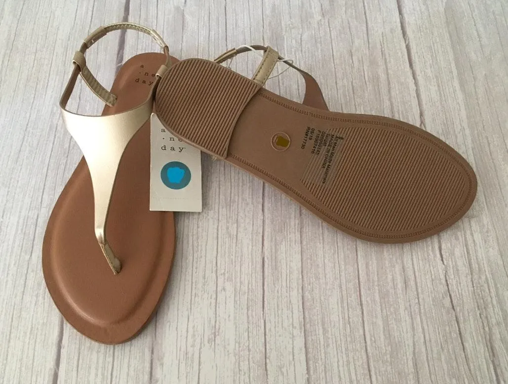 Gold Sandals, Size 6 - Image 3