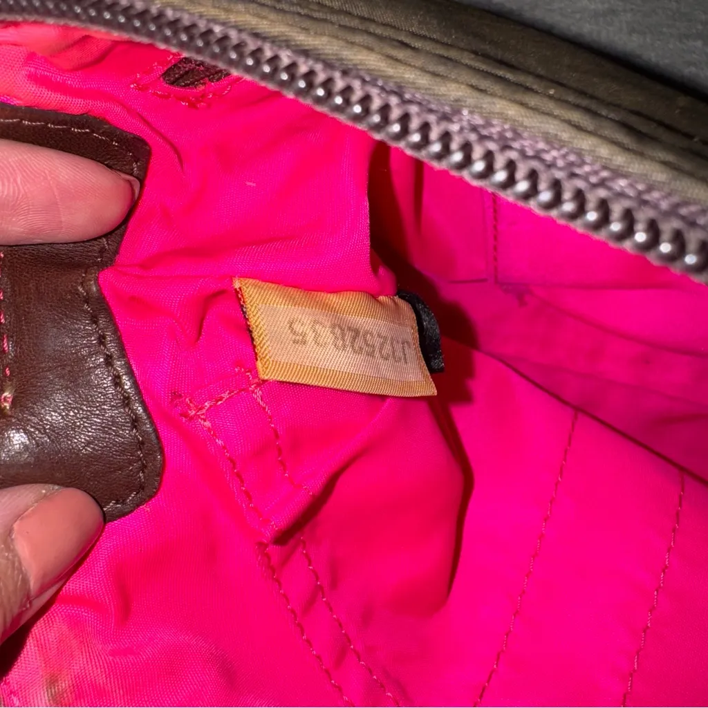 Dooney and Bourke Brown Nylon with Leather Crossbody Bag - Image 5