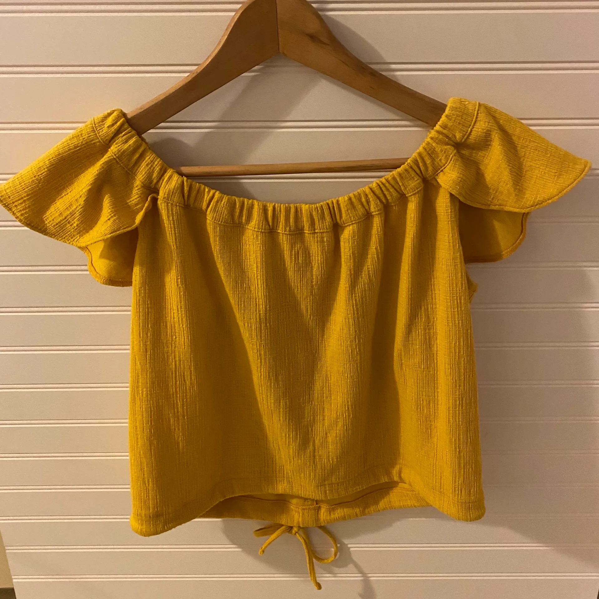 Madewell Mustard Drop Sleeve Blouse - Image 6