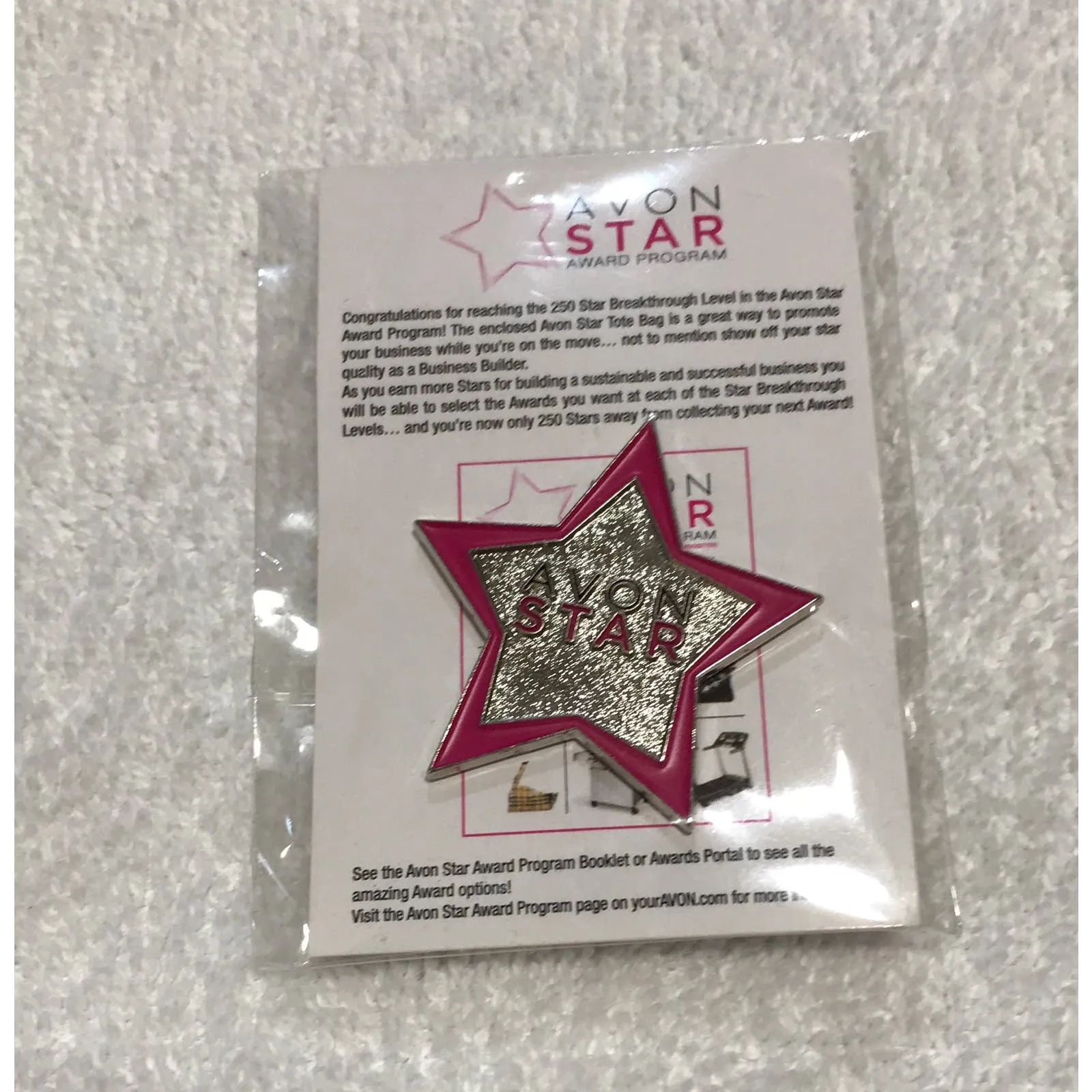Avon New Star Award Program Pin‎ Pink - Image 4