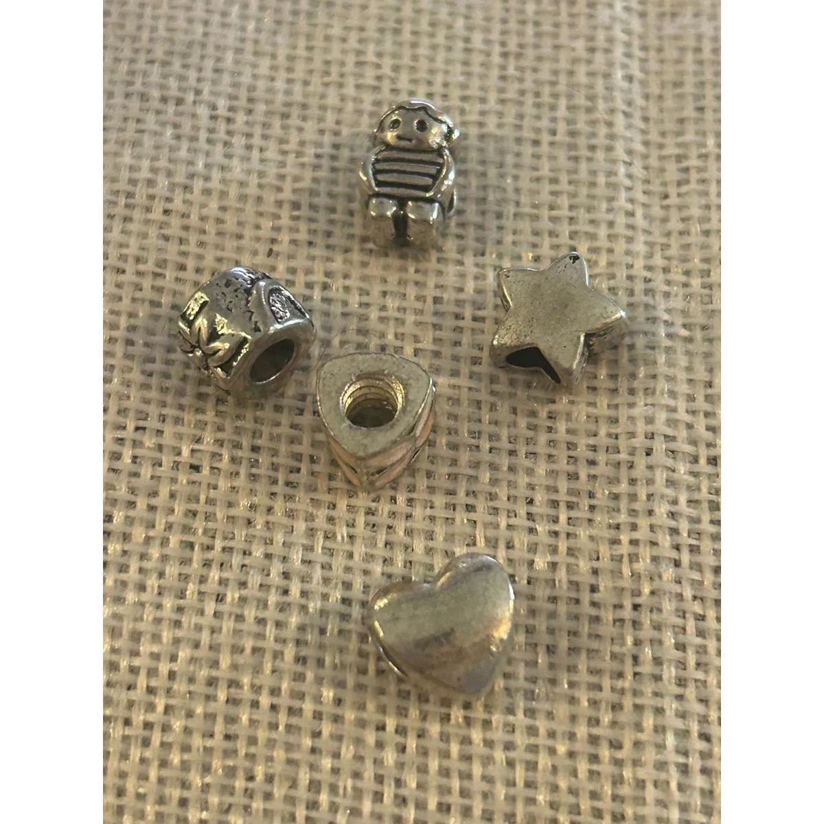 A484 charm bracket silver plated 5 pcs Gray - Image 2