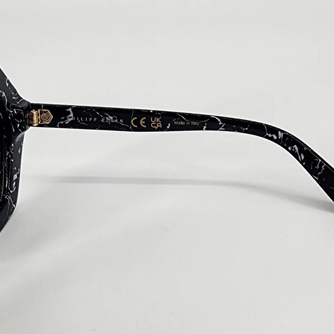 Philipp Plein Black Marble Oversized Hexagon Sunglasses | New in Box - Image 9