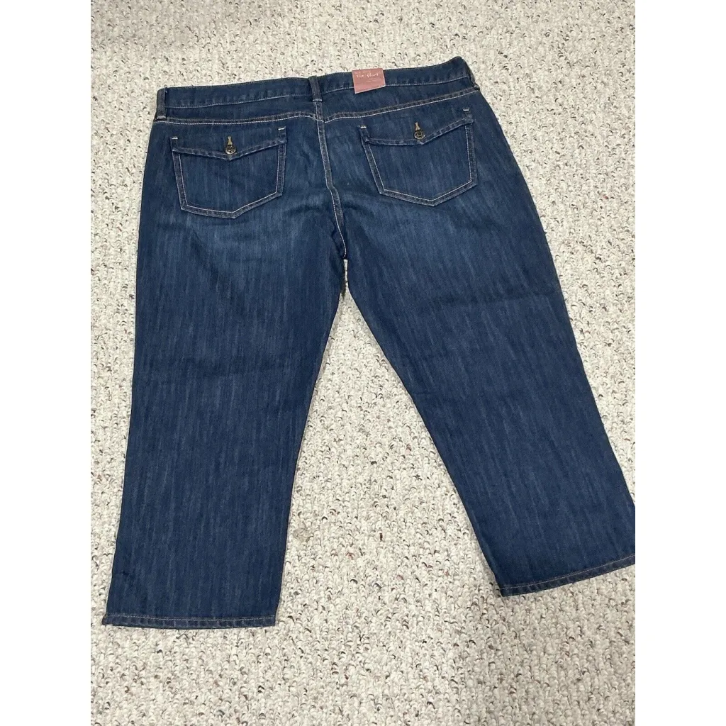 Womans Old Navy The Flirt Mid Rise Denim Cropped Blue Jeans Size 14 NWT - Image 9