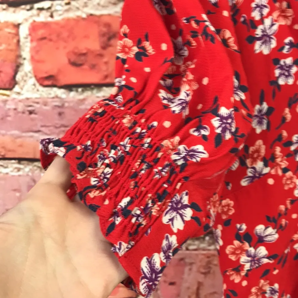 Revolve Red Floral Amaris Mini Dress - Image 8