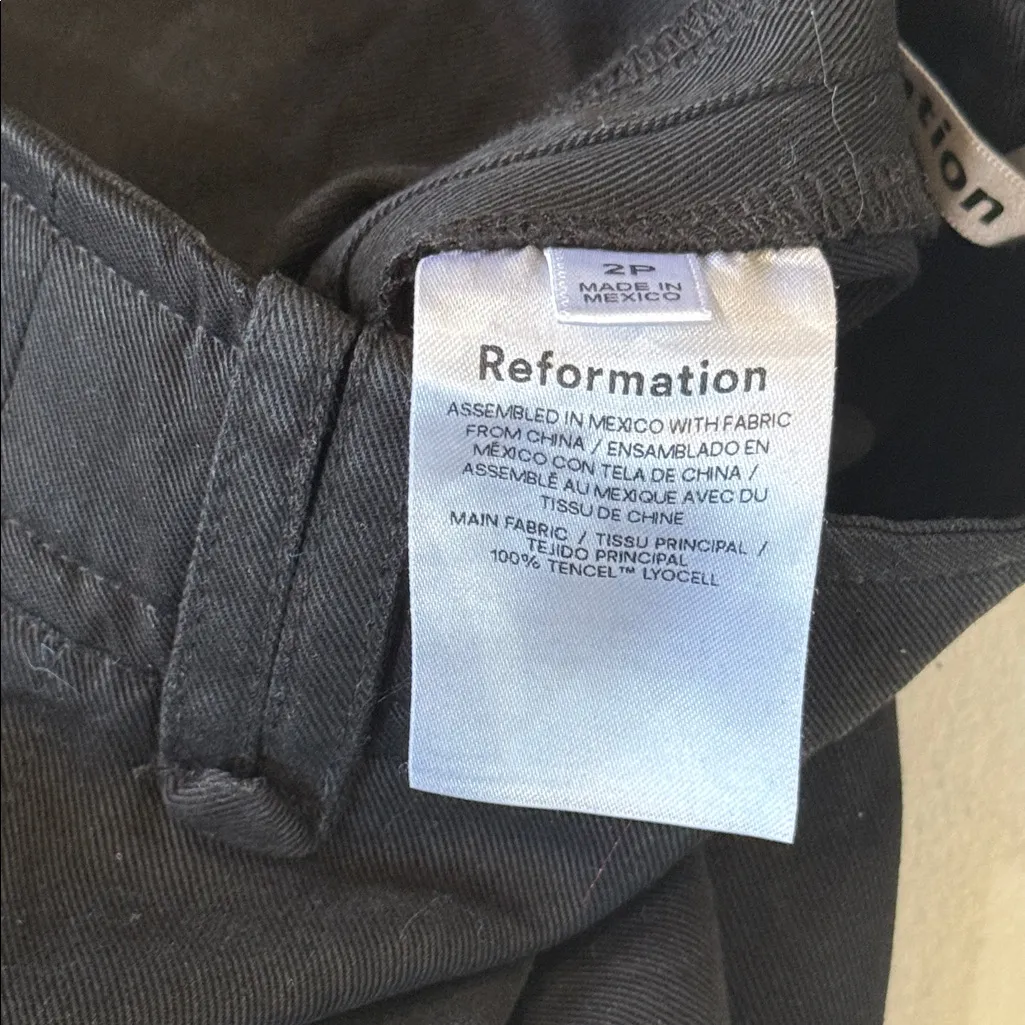 Reformation black Cargo Trousers 100% Tencel Lyocell - Image 10