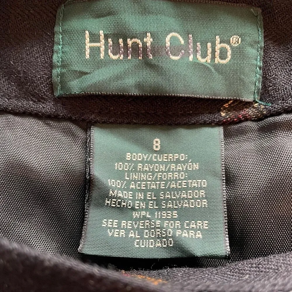 Hunt Club Black Paisley lined Wrap Skirt size 8 NEW - Image 2