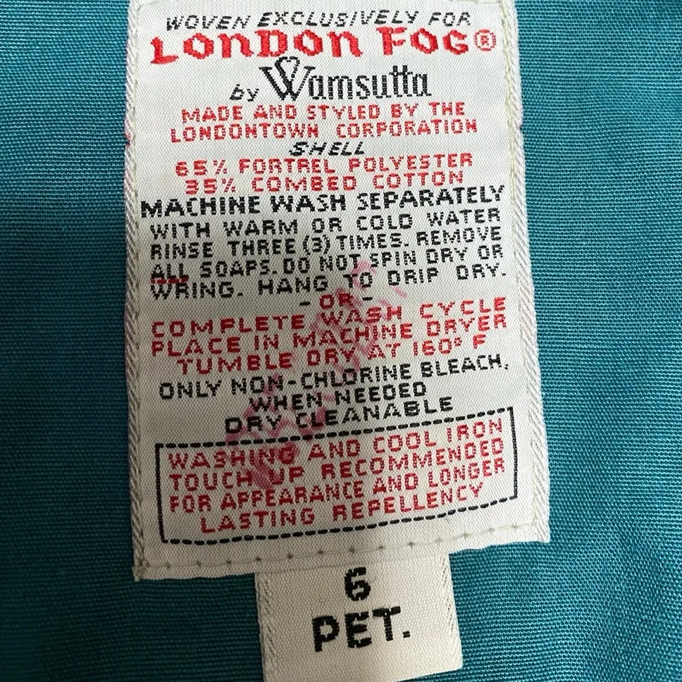 London Fog Women's Blue Green Collared Button Down Long Sleeve Overcoat Jacket 6 - Image 5