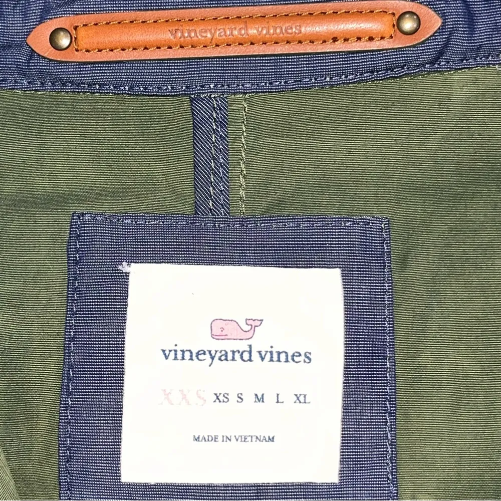 NEW Vineyard Vines Army Green Waxed Canvas Women’s Utility Jacket size XXS - Image 6