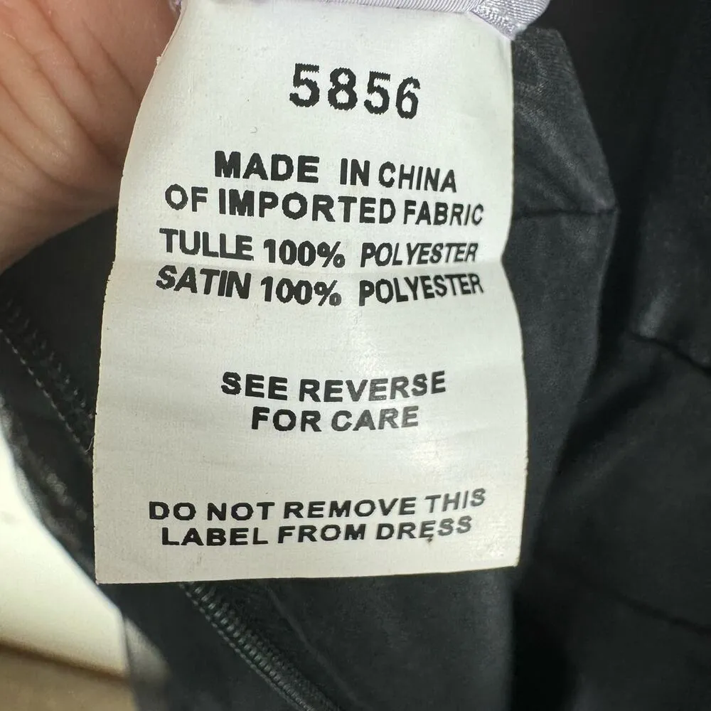 Hayley Paige Occasions Black Floor Length Bride's Maid Gala Formal Dress Size 14 - Image 13