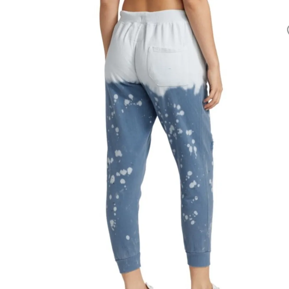 LA DETRESSE Acid Drop Vinca Acid Wash Distressed Sweatpants Blue Small S NWT - Image 8