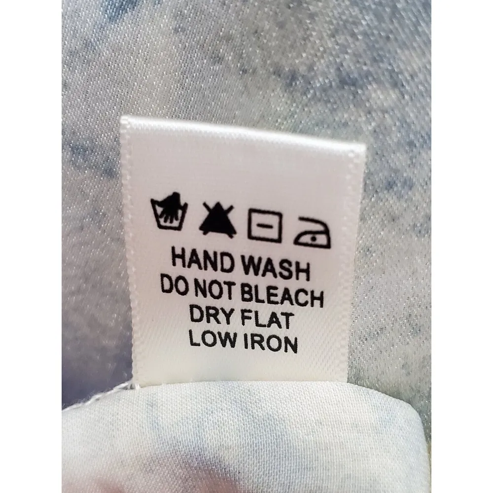 IRIS Women's Yellow & Blue Polyester Scoop Neck Sleeveless Knee Length Dress L - Image 9