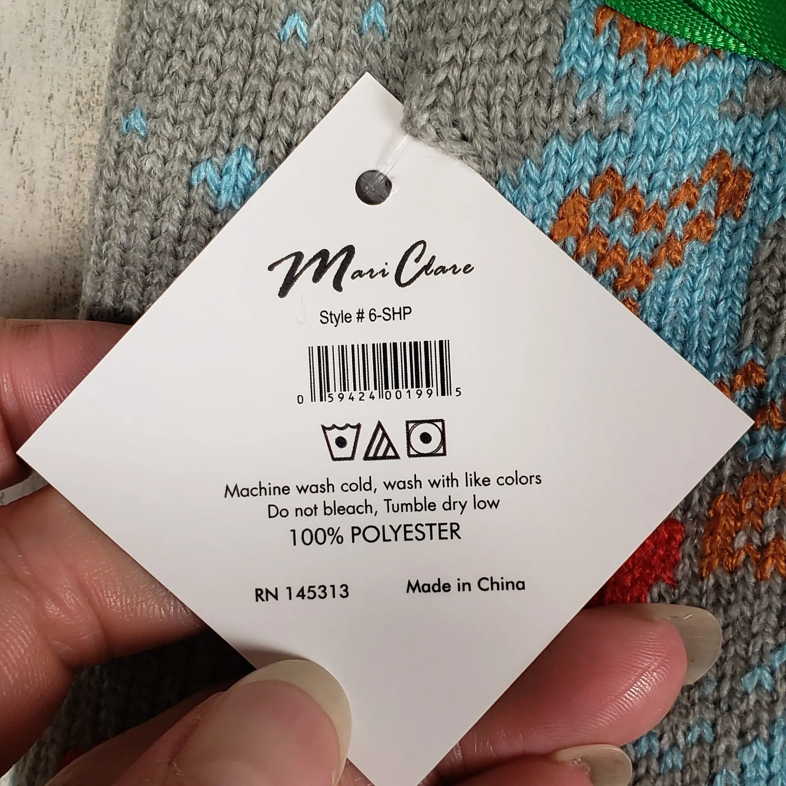 NWT Mari Clare Sherpa Lined Knit Winter Holiday Design No - Image 5