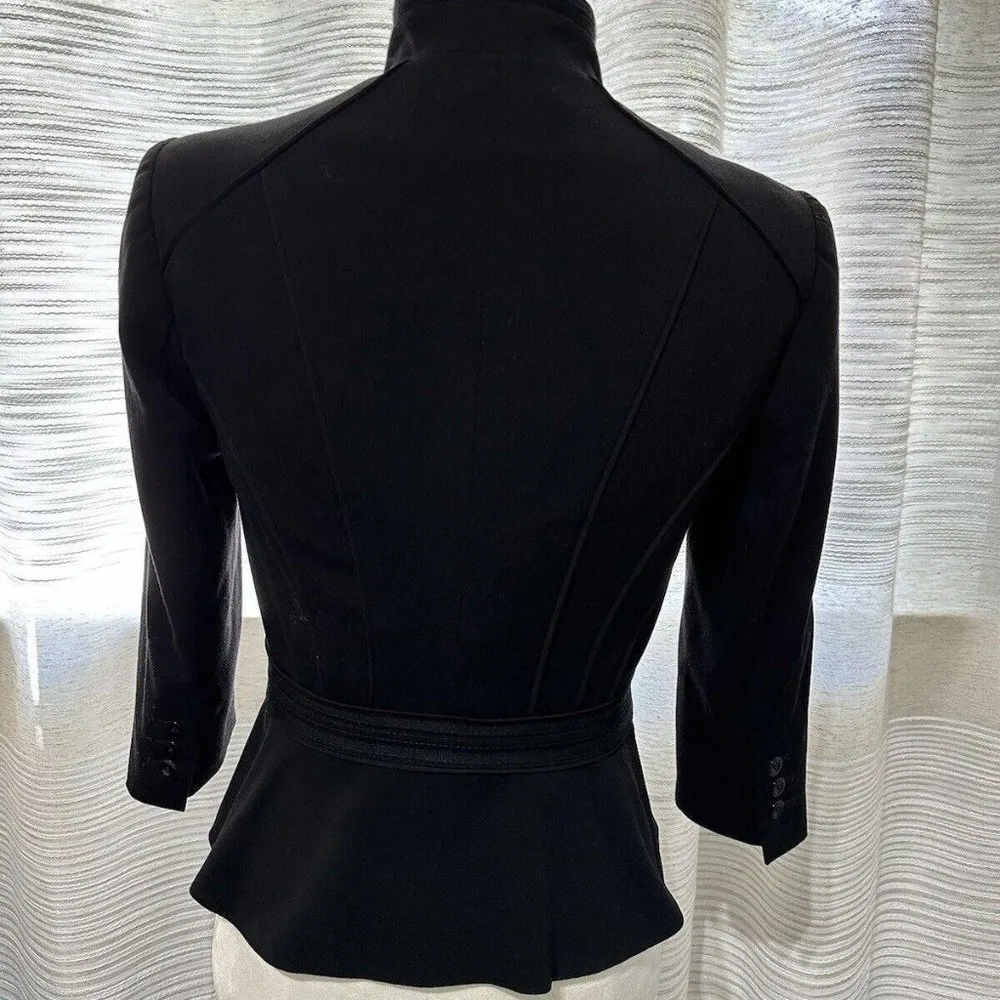 Women’s White House Black Market Accented Black Blazer Jacket Sz 0 - Image 9