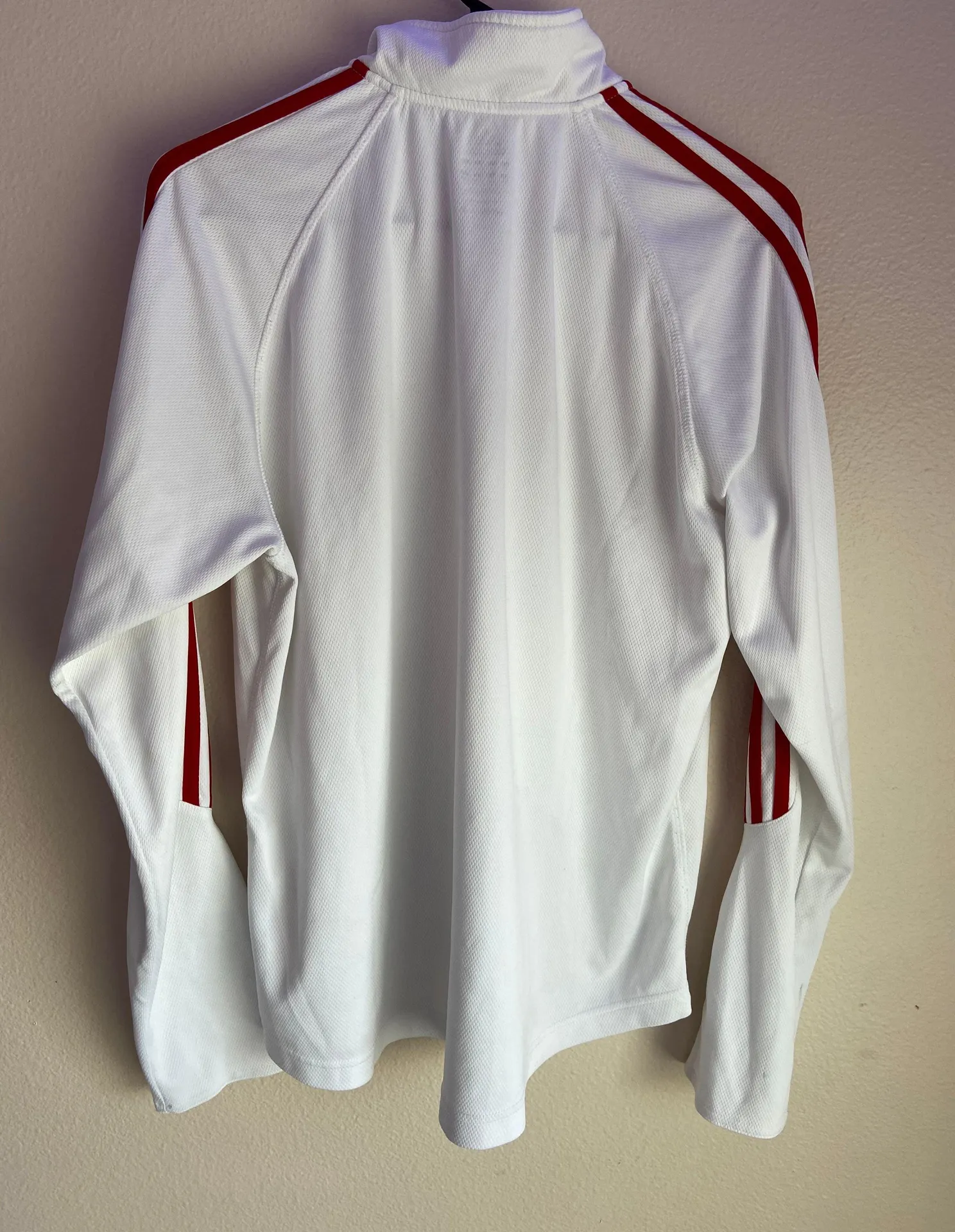 Adidas Red and white  Half Zip - Image 2
