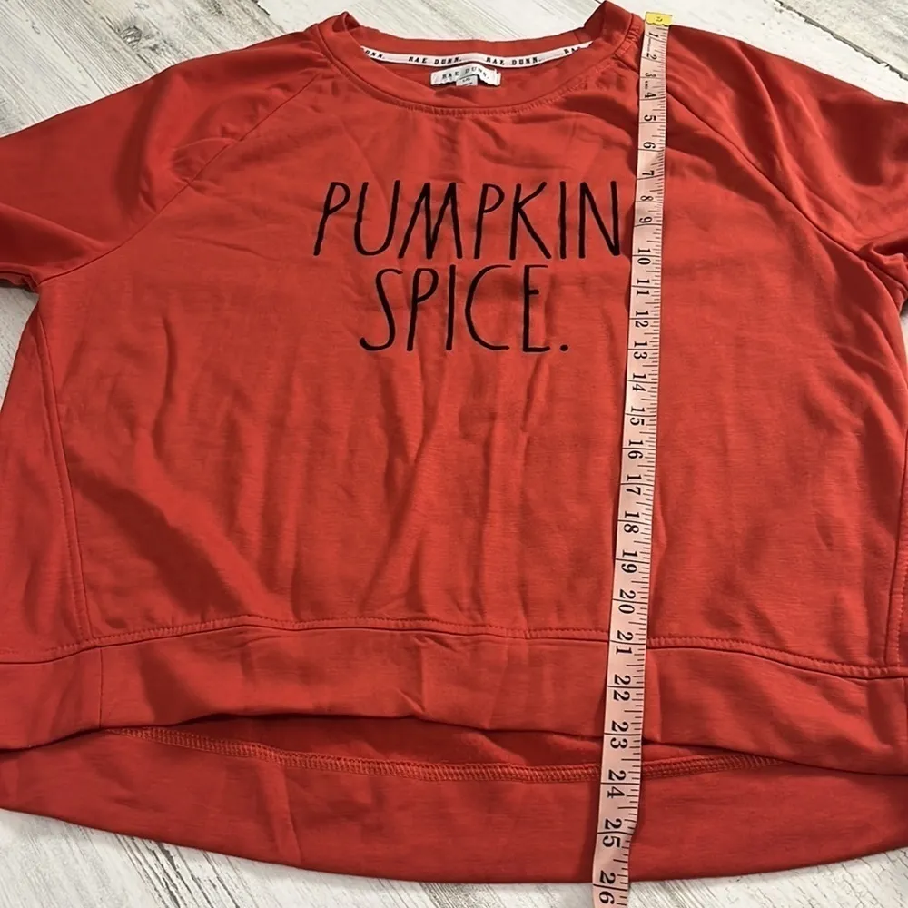 Rae Dunn Pumpkin Spice Light Weight Sweatshirt Size L - Image 6
