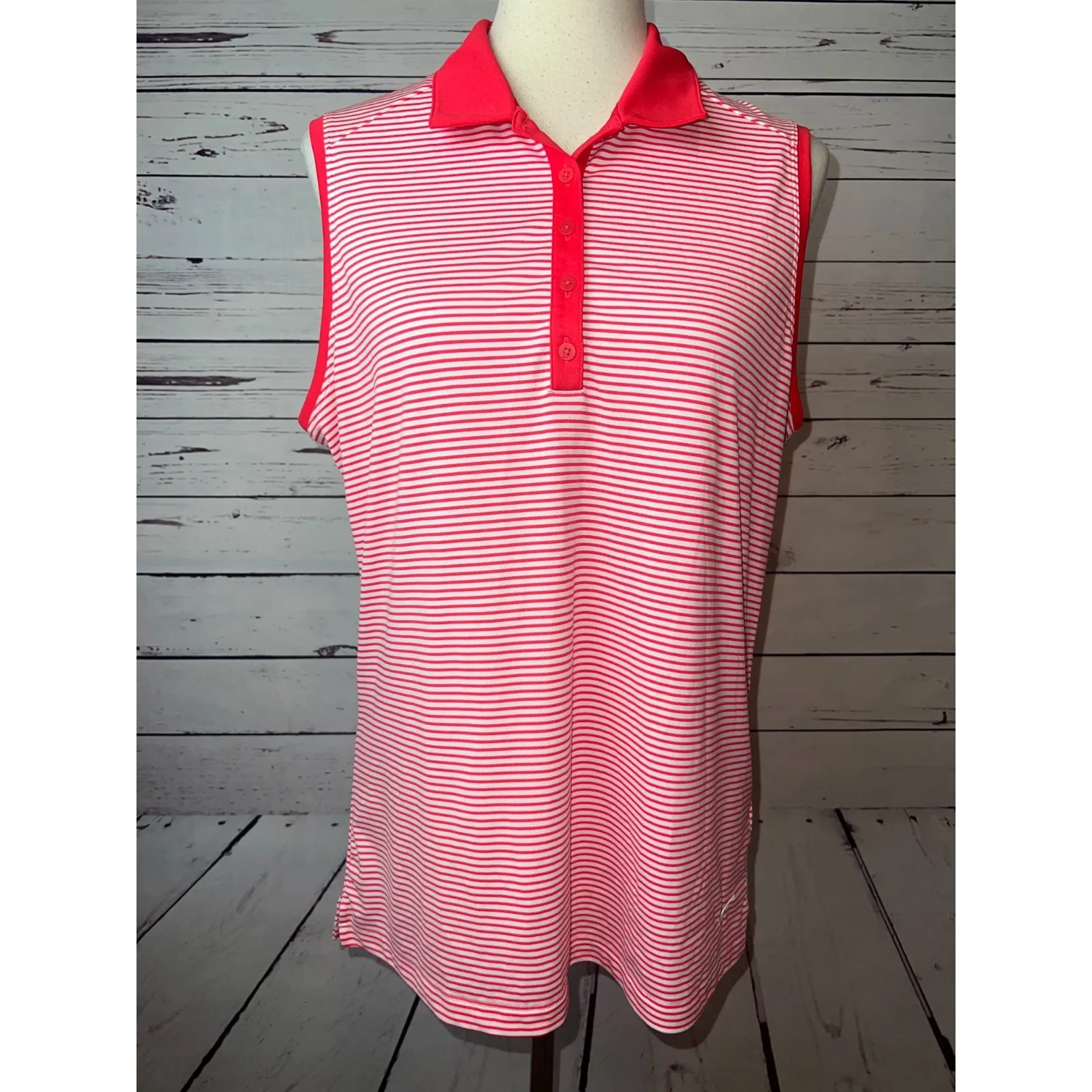 Nike Golf Sleeveless‎ Shirt Womens size XL Extra Large Stripe 725600 Pickleball - Image 7