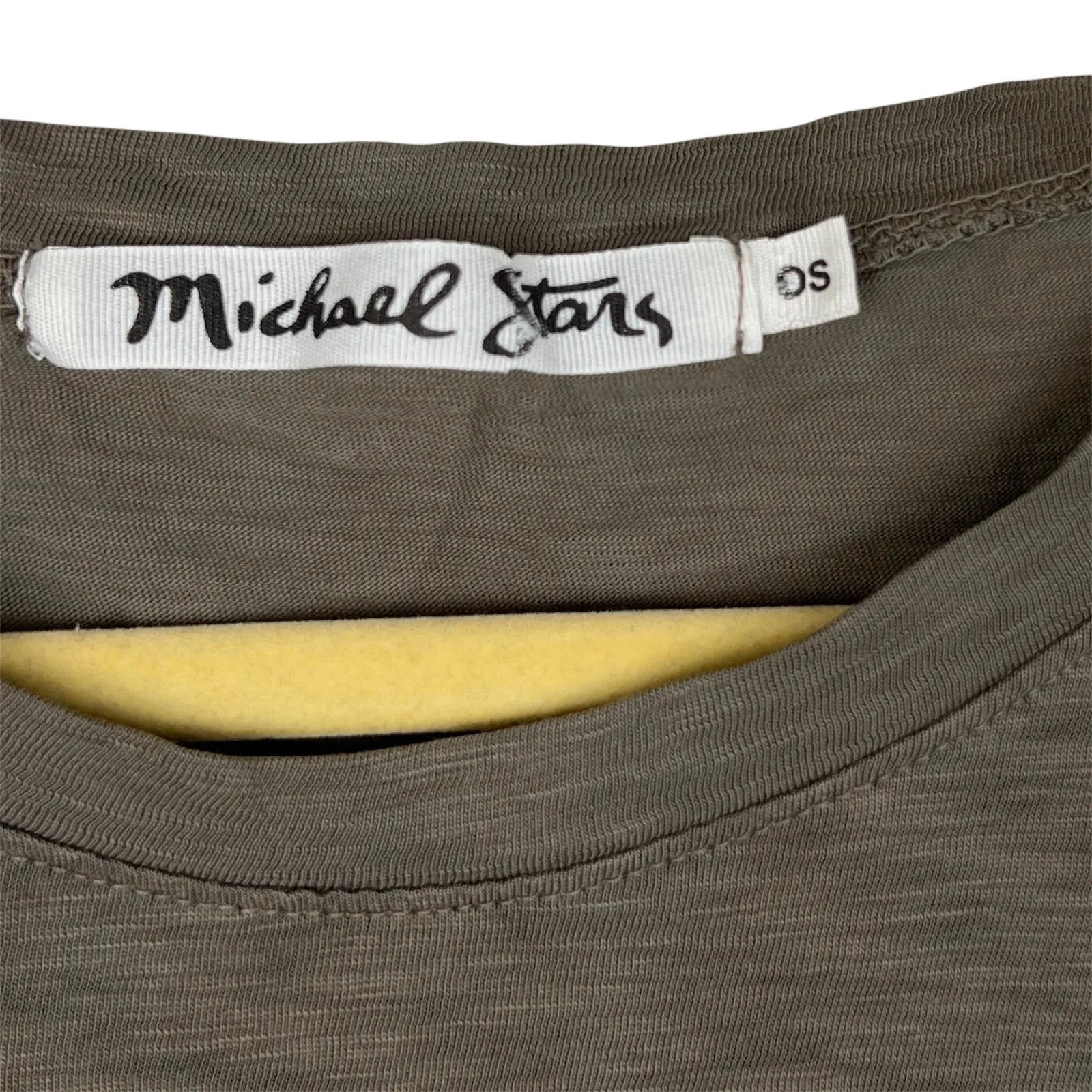 Michael Stars Gathered Knot Supima Cotton Tank OS Earthy Sustainable - Image 3
