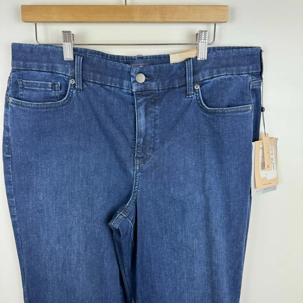 NWT NYDJ Waist Match Relaxed Fit High Waist‎ Stretch Denim Flare Jeans Sz XL - Image 3