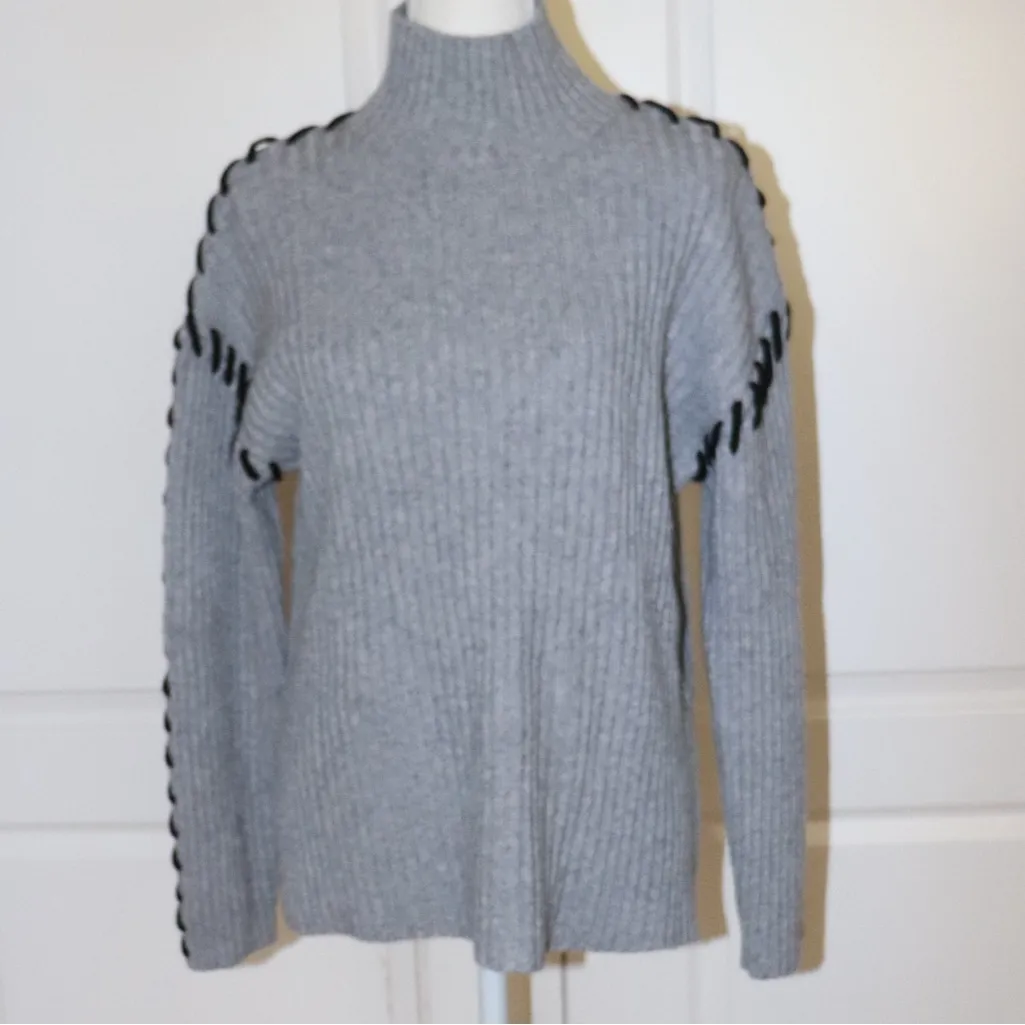 RAILS Liam Sweater Heather Grey Wool Size Small - Image 4
