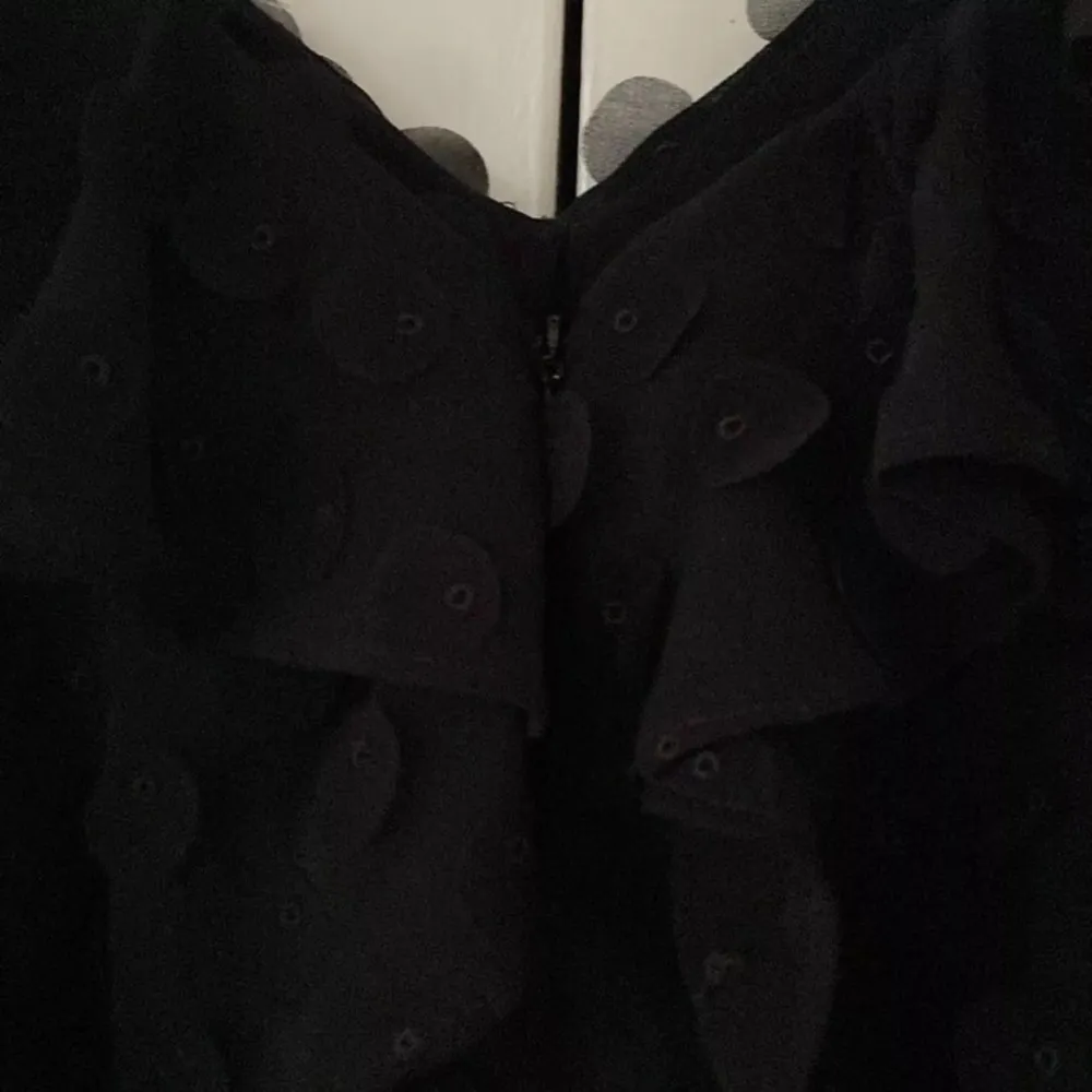 Zimmermann Textured Slip Dress Black Appliqué V Neck Wedding Moody‎ Size 0 US 4 - Image 8