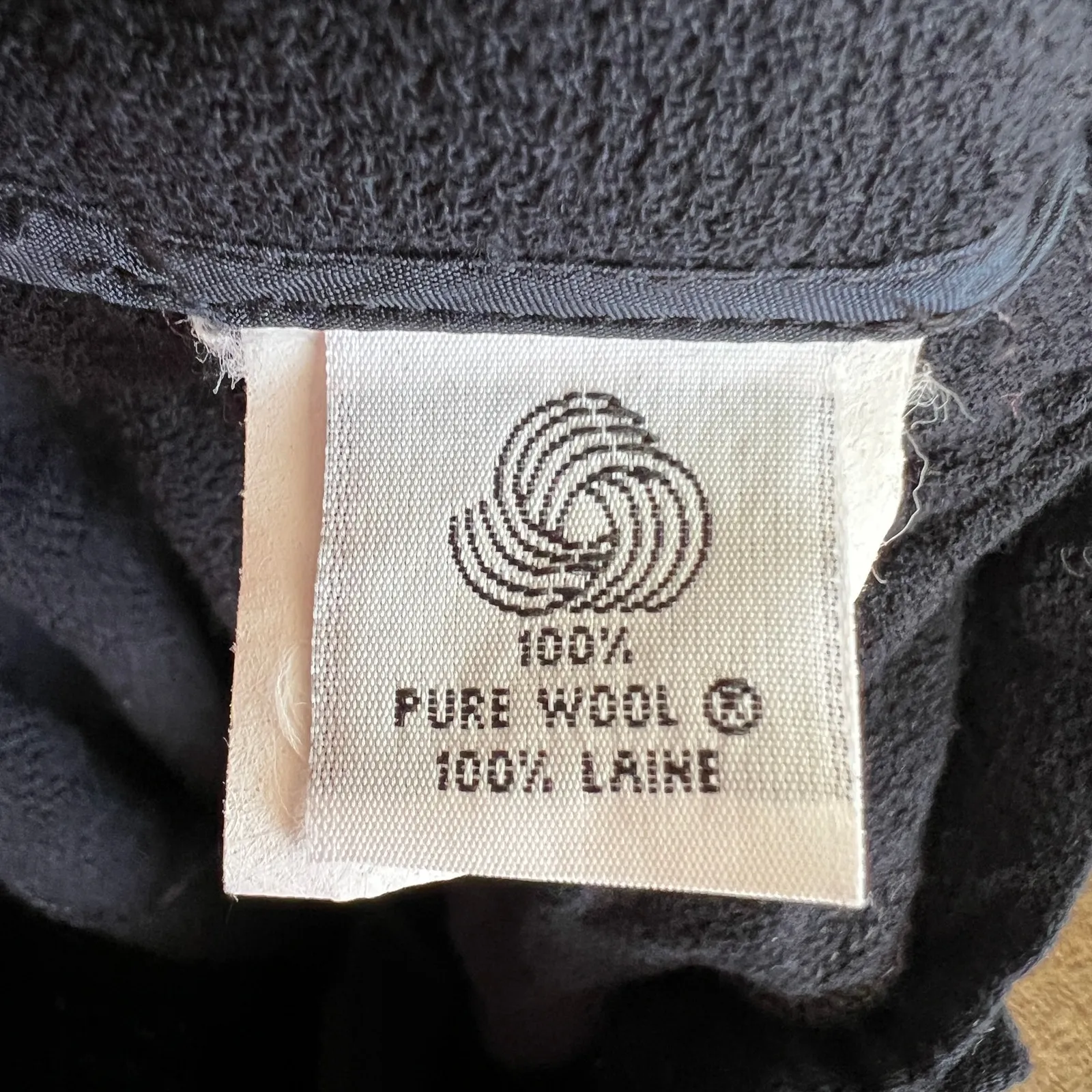 Vintage Anne Klein 100% Wool Pleated Trousers‎ Blue Made in USA High Waist 90s - Image 8