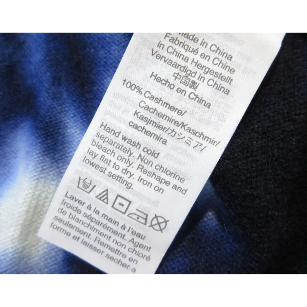 NWT J.Crew Cashmere Crewneck Sweater in Classic Sky Navy Tie-dye Pullover XS - Image 3