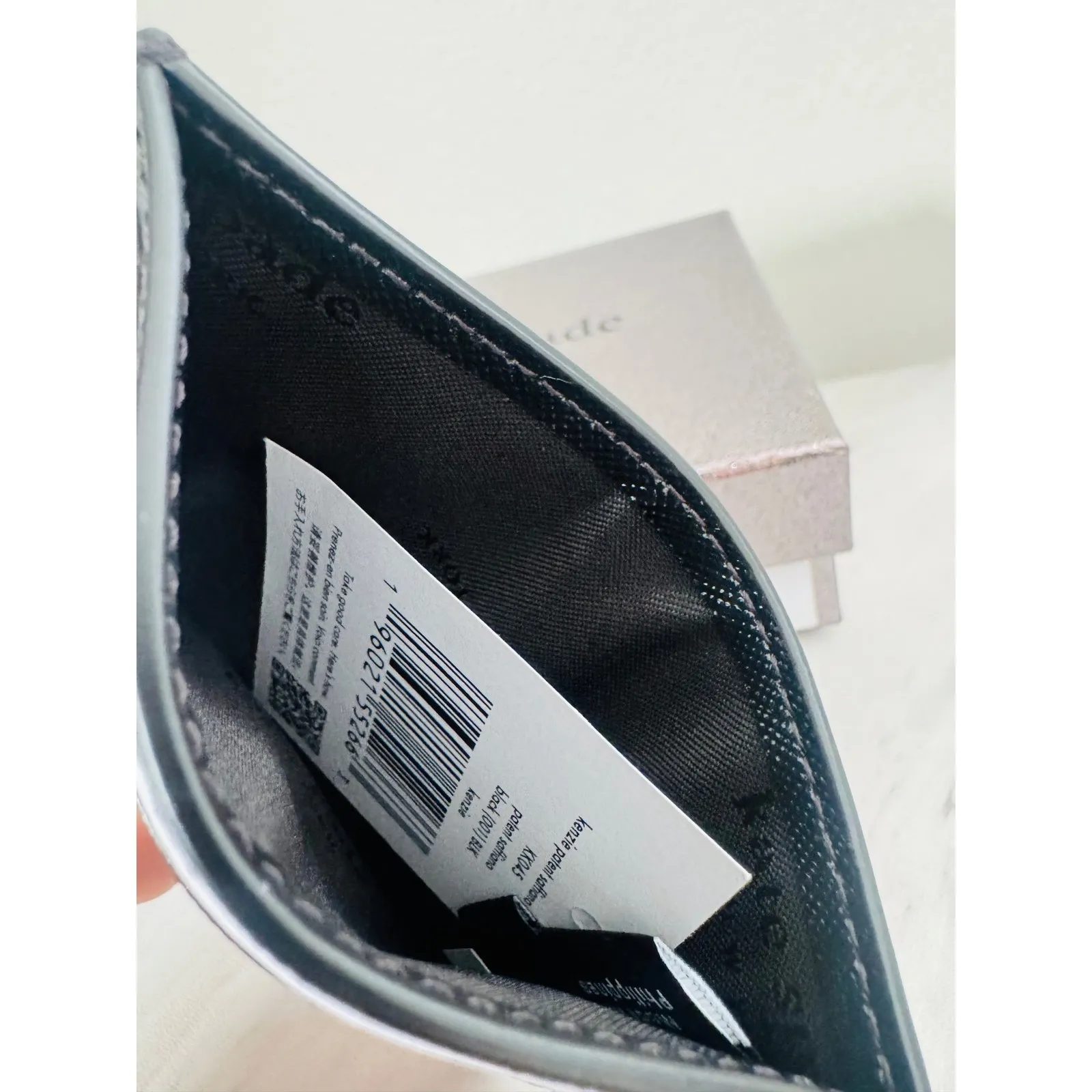 Kate Spade Kenzie Card Case, Slim Chic, Designer, Black Leather, NWT - Image 9