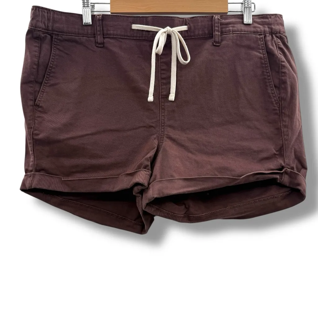 Torrid‎ Pull-On Stretch Twill Boyfriend Drawstring Waist Shorts in Puce Sz 2X - Image 3