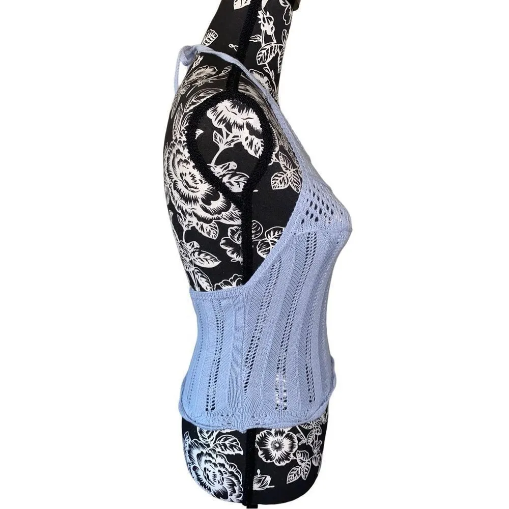 Almost Famous  Knit Tank Top Woven Crochet Macrame - Image 4