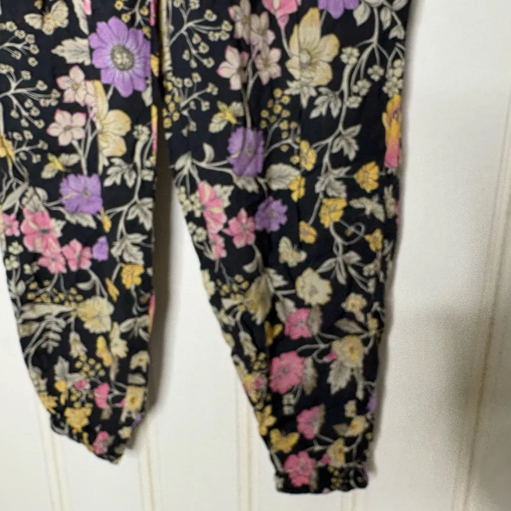 Spell & The Gypsy Womens Pants Joggers XXS Sayulita Black Floral - Image 5