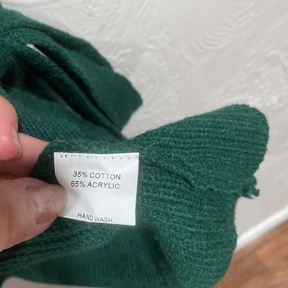 NWT Princess Polly Phenix Green True Wrap Chunky Knit Mini Sweater Dress S/M - Image 4