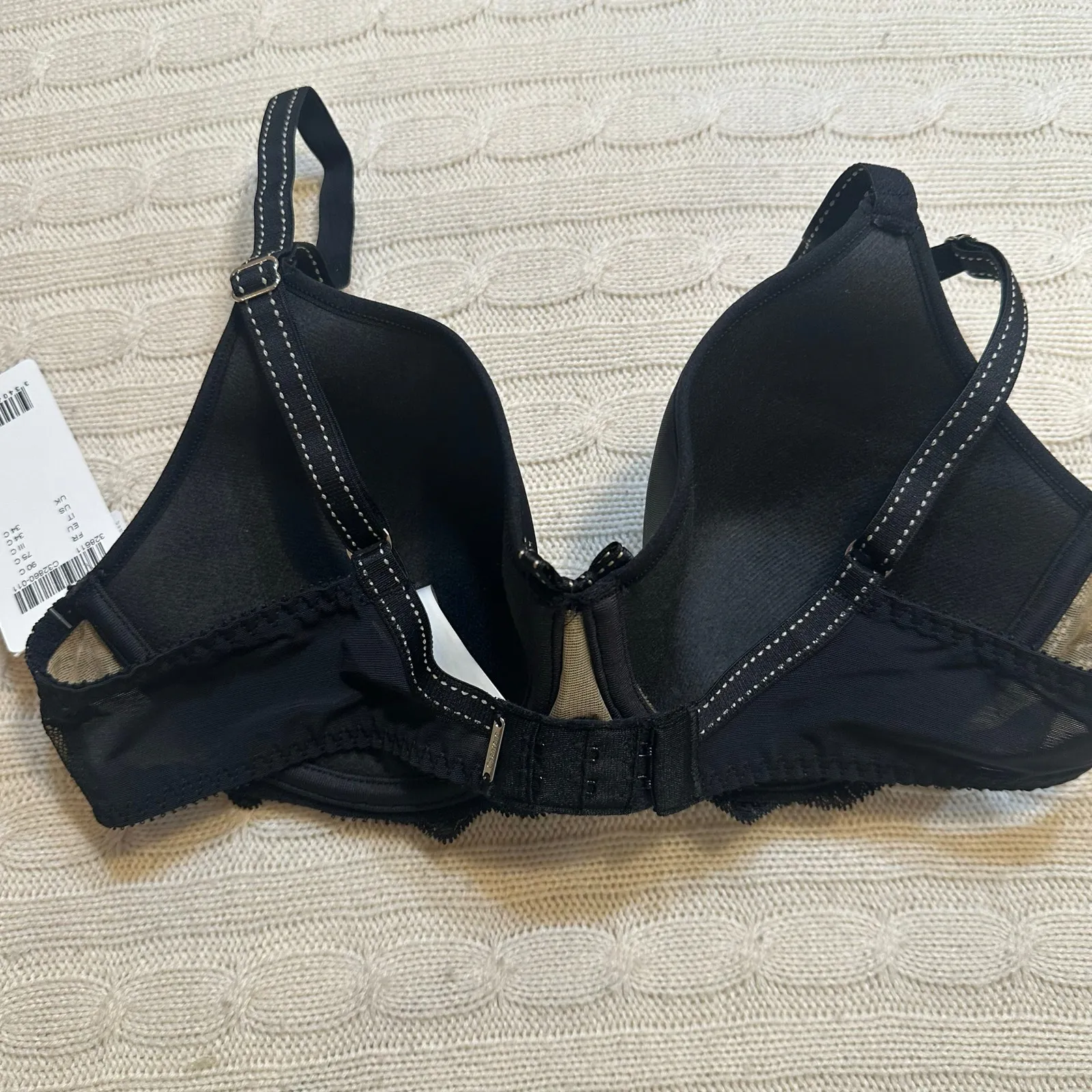 NEW Chantelle Lingerie Rive Gauche Full Coverage T-Shirt Bra sz 34C Black - Image 6