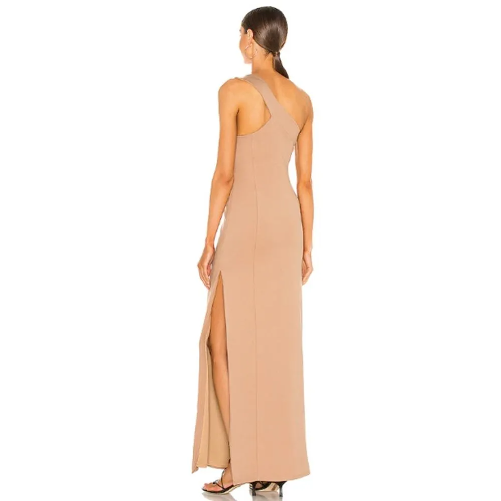 Lovers + Friends Stacy Maxi Dress Gown Mauve Nude Size XS - Image 3