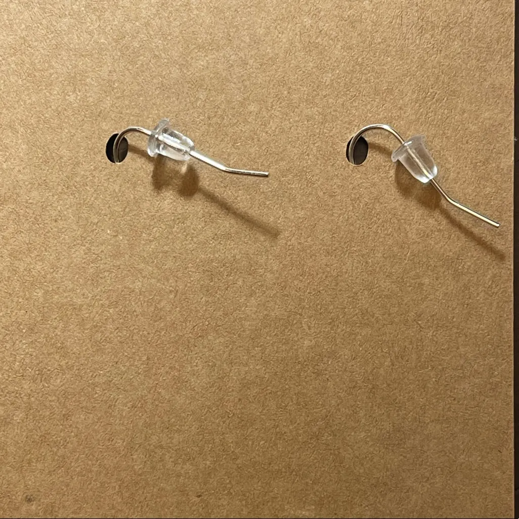 Genuine Leather black teardrop earrings - Image 4