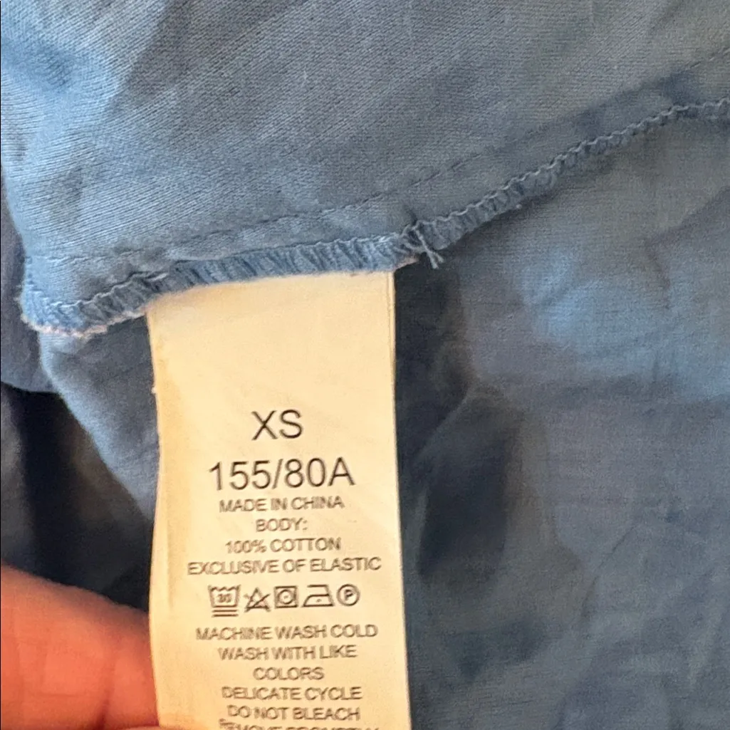 Kate Spade Garden Posy Smocked Midi Dress Blue Pink Floral Cat Cactus Print XS - Image 7