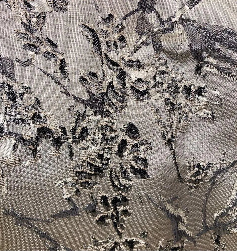 Aidan Mattox Silver Gray Floral Brocade Jacquard A-line Gown Prom Dress Size 0 - Image 9