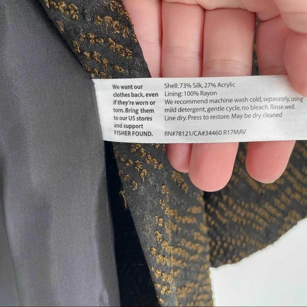 Eileen Fisher Silk Blend Jacquard Wave Jacket - Image 8