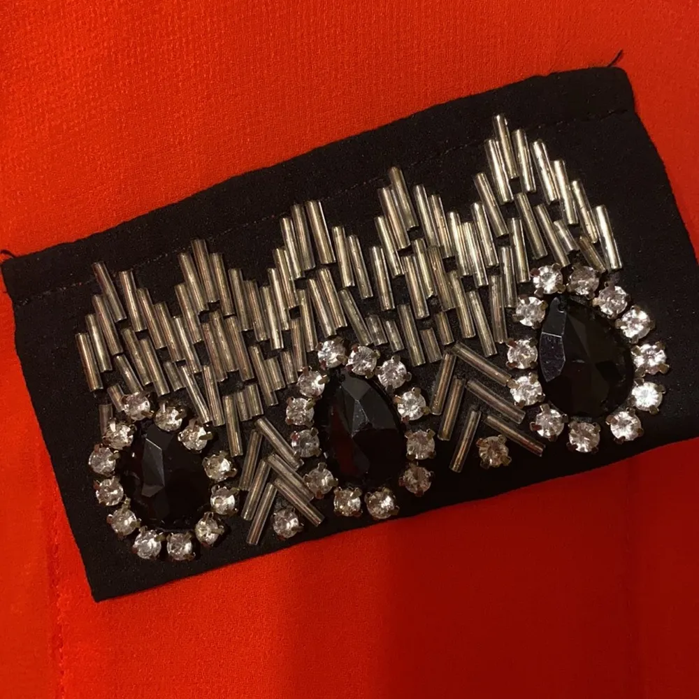 BKE Boutique sheer jeweled button down blouse - Image 6