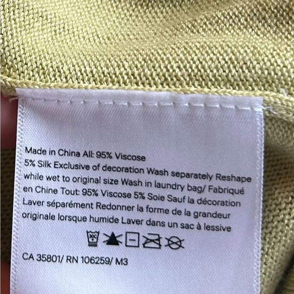 Lululemon Light Green Shawl Sweater Viscose Silk Blend One Size - Image 2