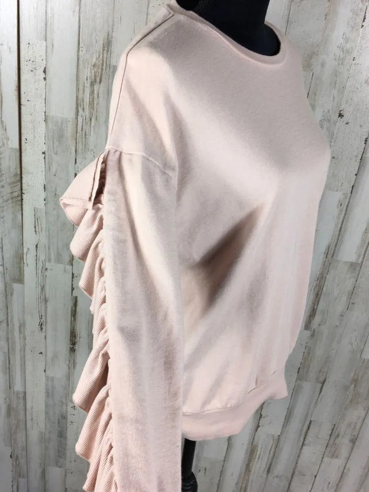 BP Ruffle Sleeve Pullover Sweatshirt Sweater NWT S - Image 4