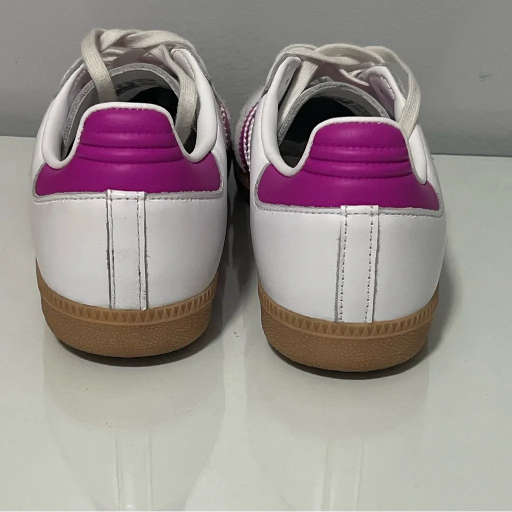 Adidas Samba White and Purple Sneakers - Image 3
