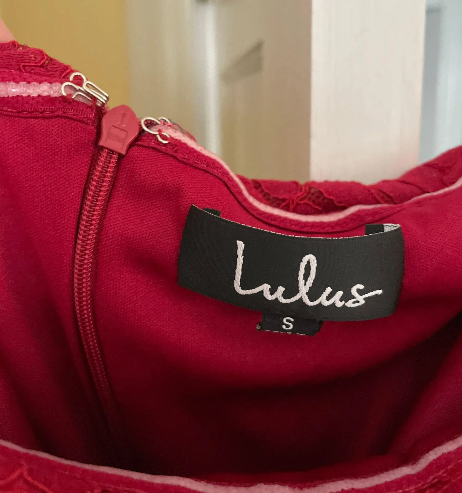 Lulus Red Lace Dress - Image 4