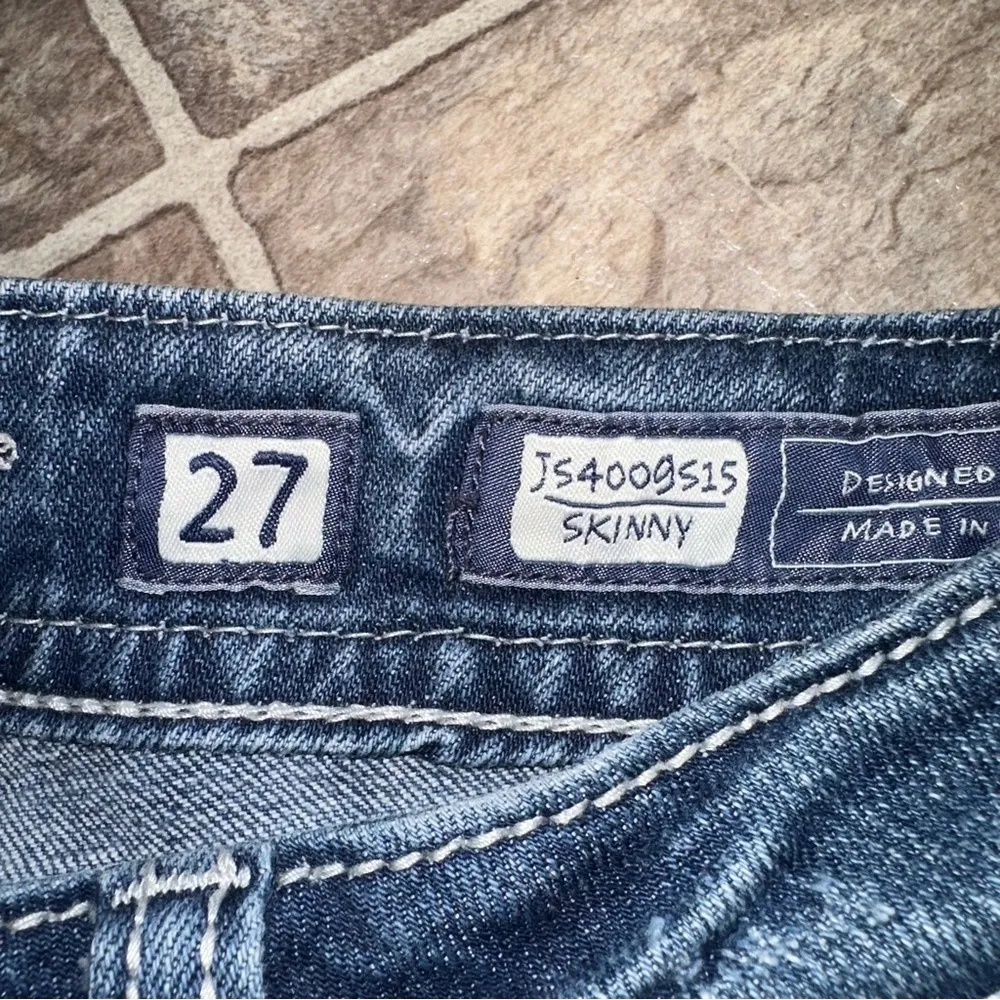 Miss Me Designer Skinny Jeans Plain Button Flap Pockets - Image 2